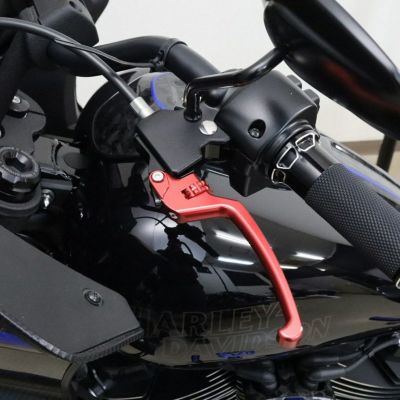 M8ソフテイル アルミ アジャスタブルレバーセット スタンダードタイプ (レッド/レッド) スピードラ