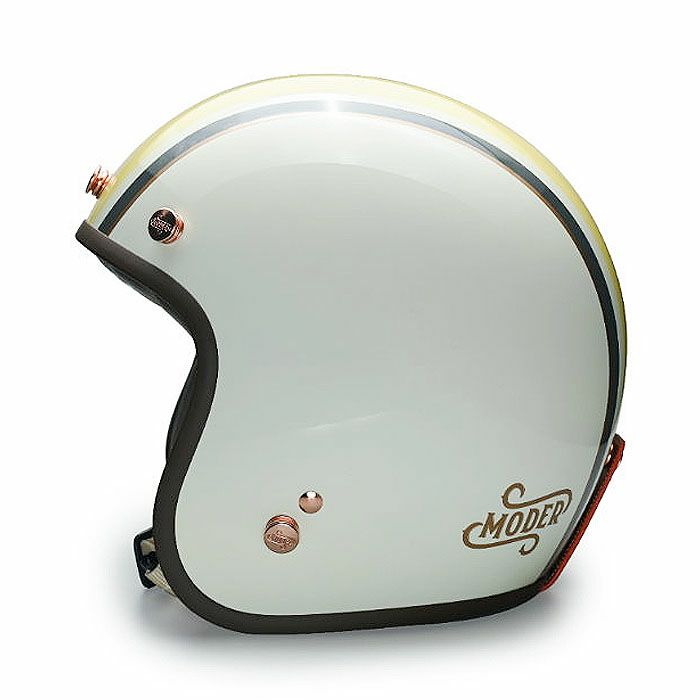 MODER MERLINシリーズ ジェットヘルメット ミルクホワイト/イエロー feture 3