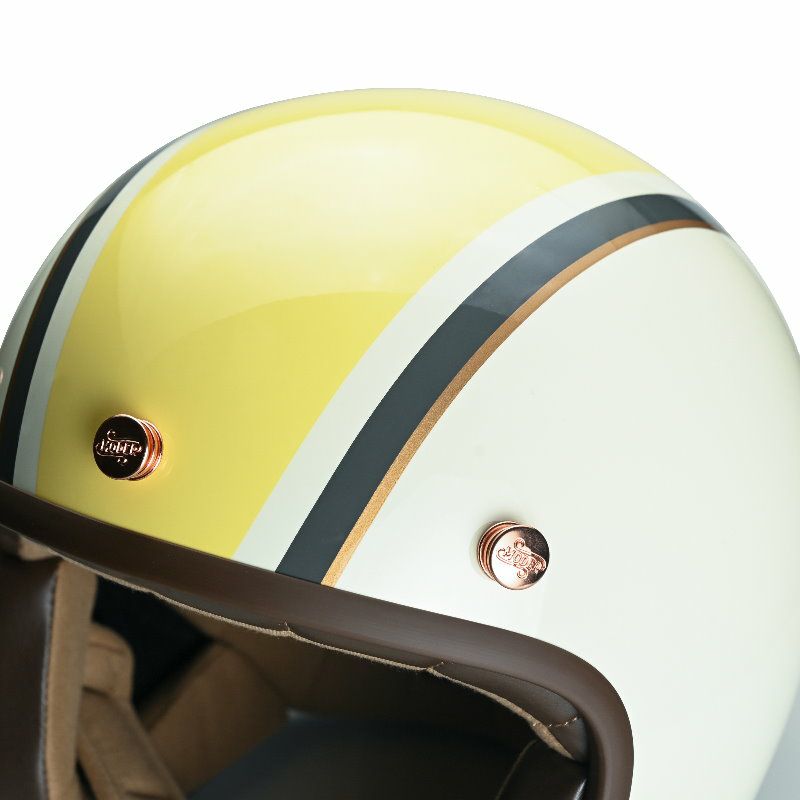 MODER MERLINシリーズ ジェットヘルメット ミルクホワイト/イエロー feture 4