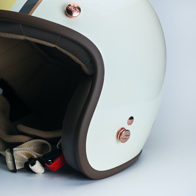 MODER MERLINシリーズ ジェットヘルメット ミルクホワイト/イエロー feture 5