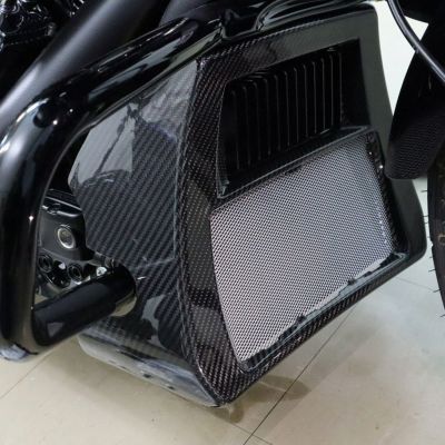 2024以降 ツーリング ドライカーボン・ラジエターカバー (綾織り/艶有り) スピードラ
