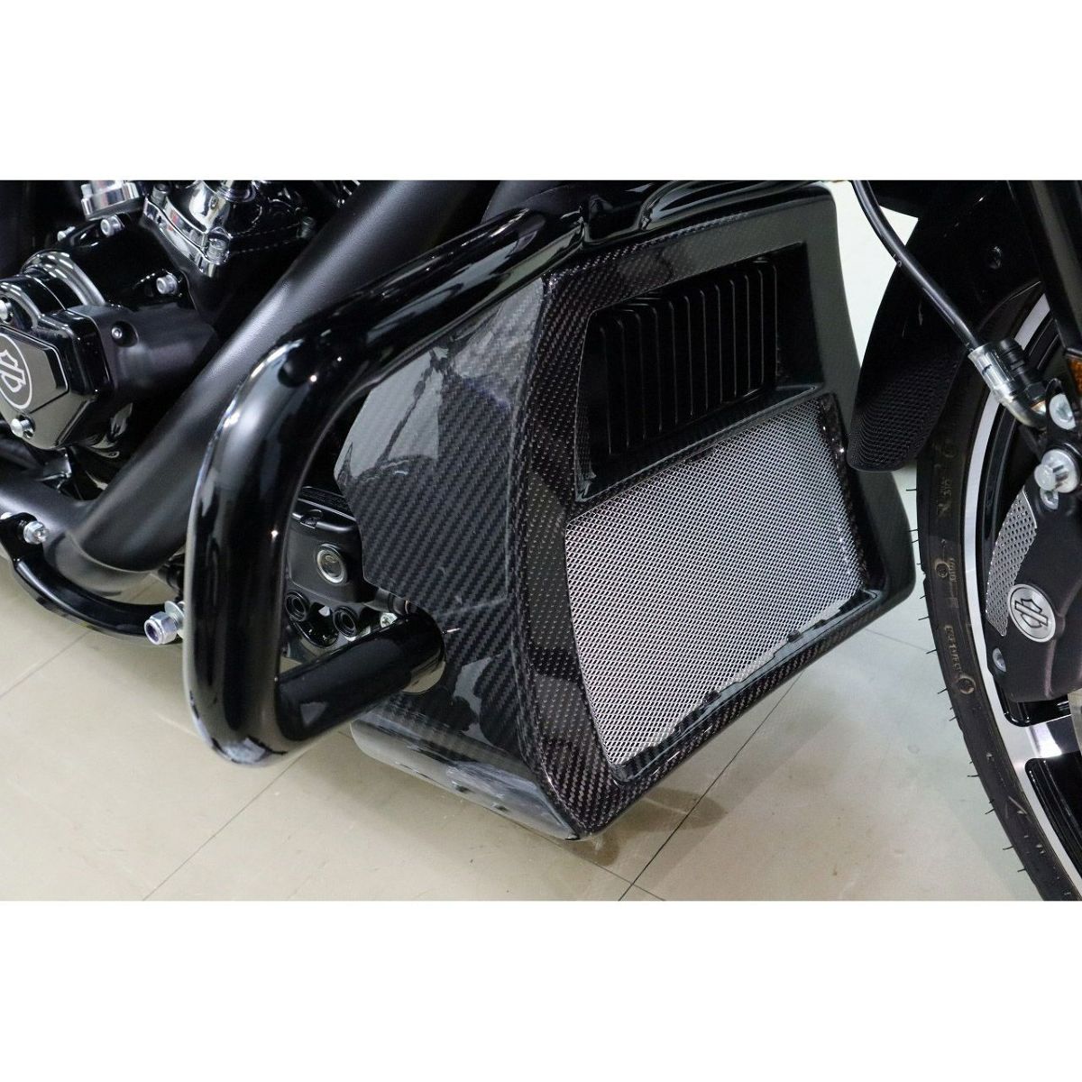 2024以降 ツーリング ドライカーボン・ラジエターカバー (綾織り/艶有り)4