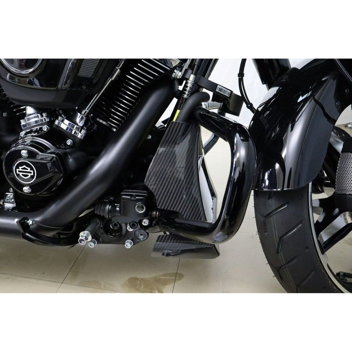 2024以降 ツーリング ドライカーボン・ラジエターカバー (綾織り/艶有り)5