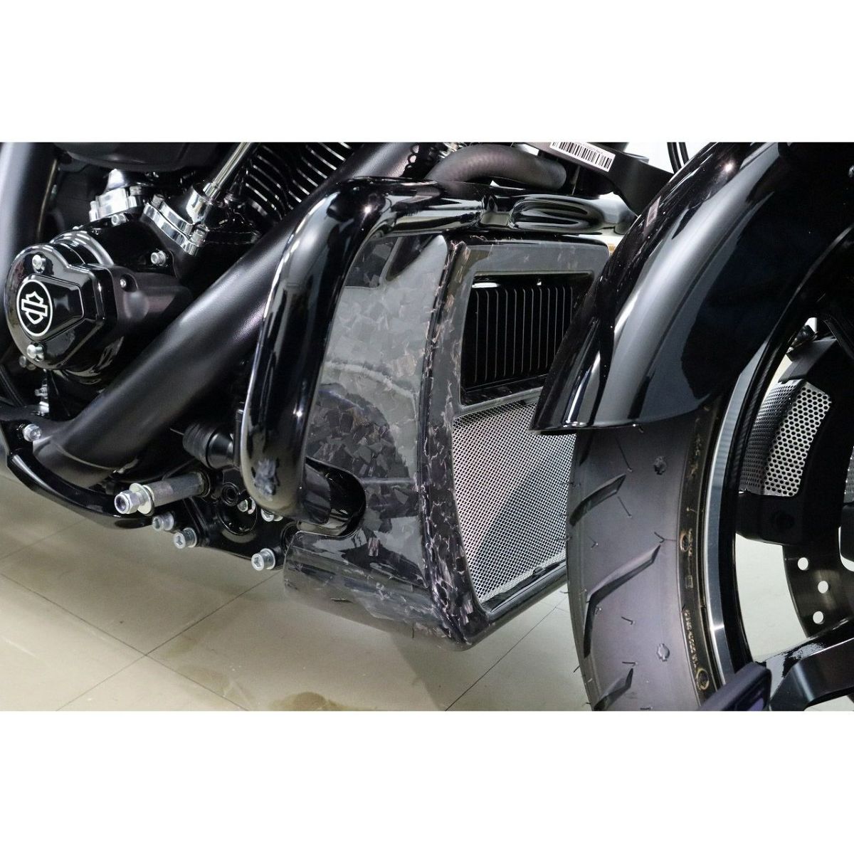  2024以降 ツーリング ドライカーボン・ラジエターカバー (フォージド/艶消し)4