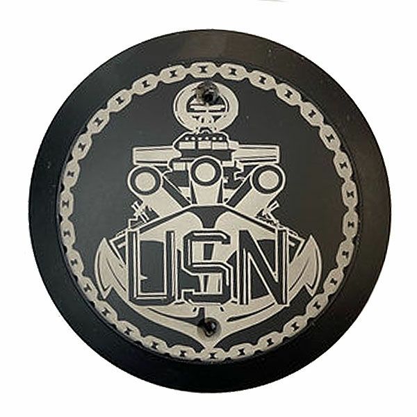 ハーレー ツインカム用 NAVY#2デザイン ダービーカバー フラットブラック VICBAGGERS