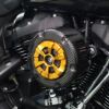 ステルスエアクリーナー用 ドライカーボン・カバー (綾織り/艶有り/ゴールド)