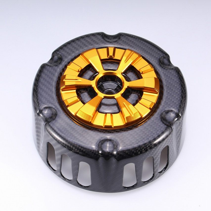 ステルスエアクリーナー用 ドライカーボン・カバー (綾織り/艶有り/ゴールド)1