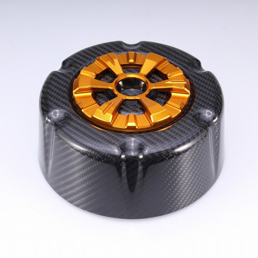 ステルスエアクリーナー用 ドライカーボン・カバー (綾織り/艶有り/ゴールド)2