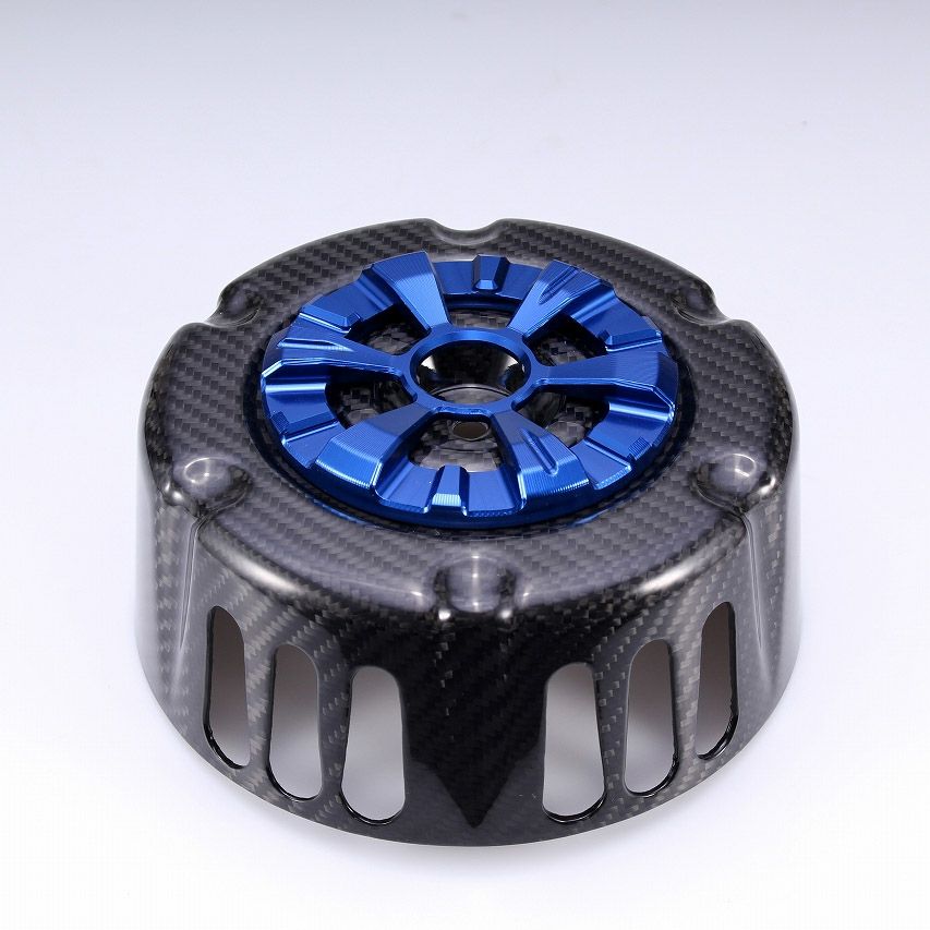 ステルスエアクリーナー用 ドライカーボン・カバー (綾織り/艶有り/ブルー)1