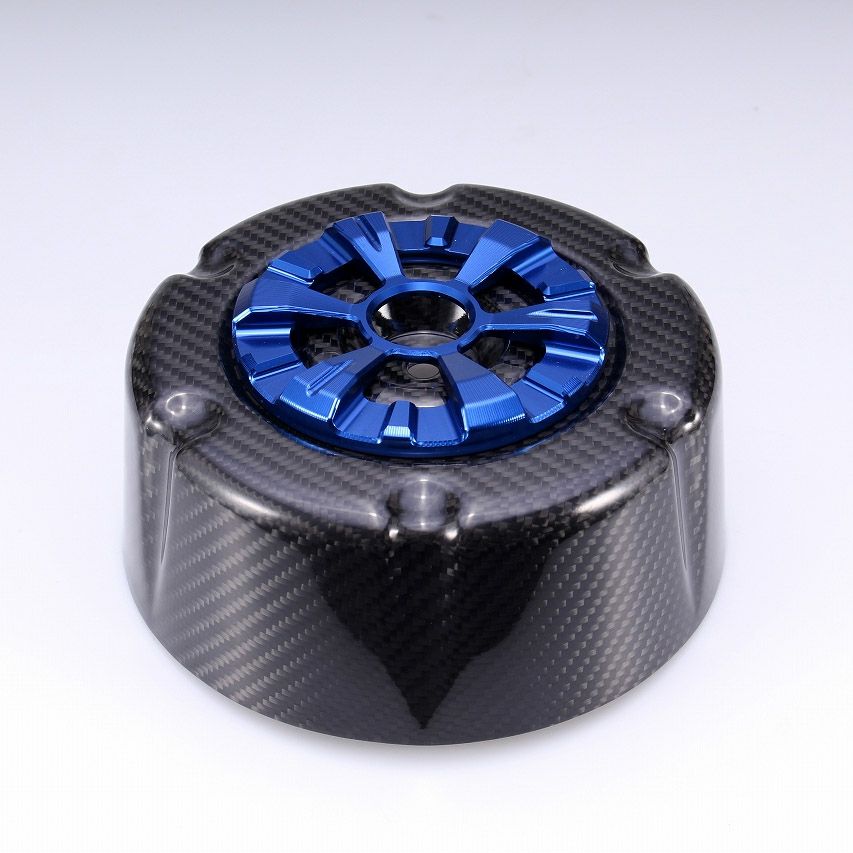 ステルスエアクリーナー用 ドライカーボン・カバー (綾織り/艶有り/ブルー)2