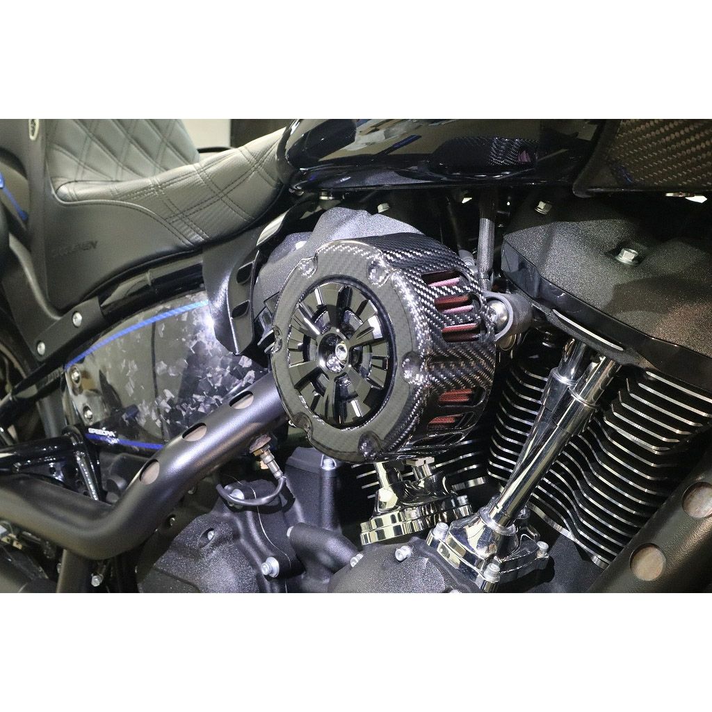 ステルスエアクリーナー用 ドライカーボン・カバー (綾織り/艶消し/ブラック)2