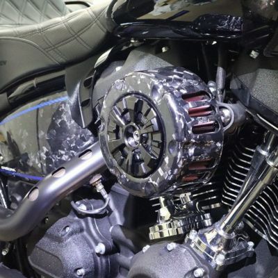 ステルスエアクリーナー用 ドライカーボン・カバー (フォージド/艶有り/ブラック) スピードラ