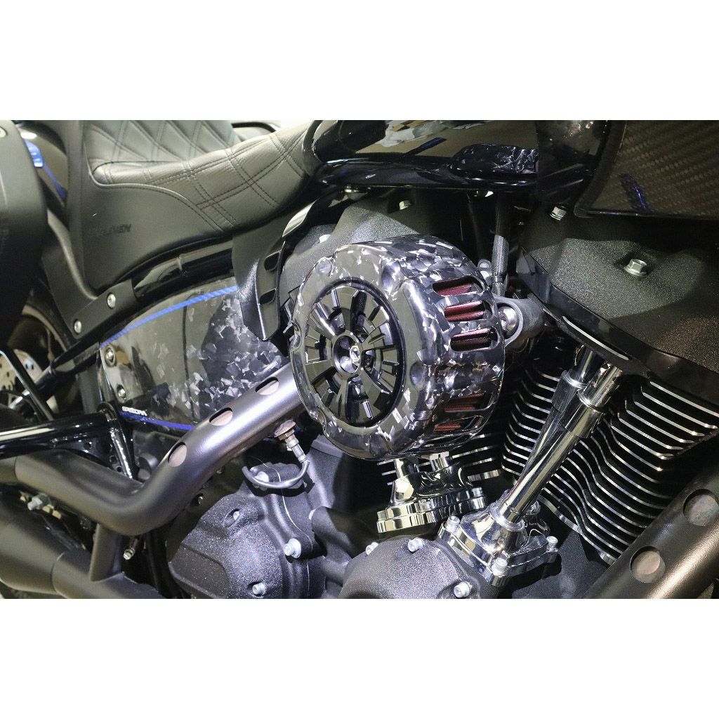 ステルスエアクリーナー用 ドライカーボン・カバー (フォージド/艶消し/ブラック)2