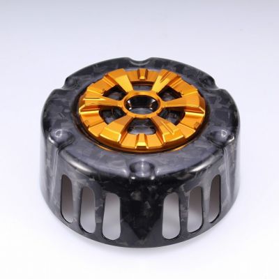 ステルスエアクリーナー用 ドライカーボン・カバー (フォージド/艶消し/ゴールド) スピードラ