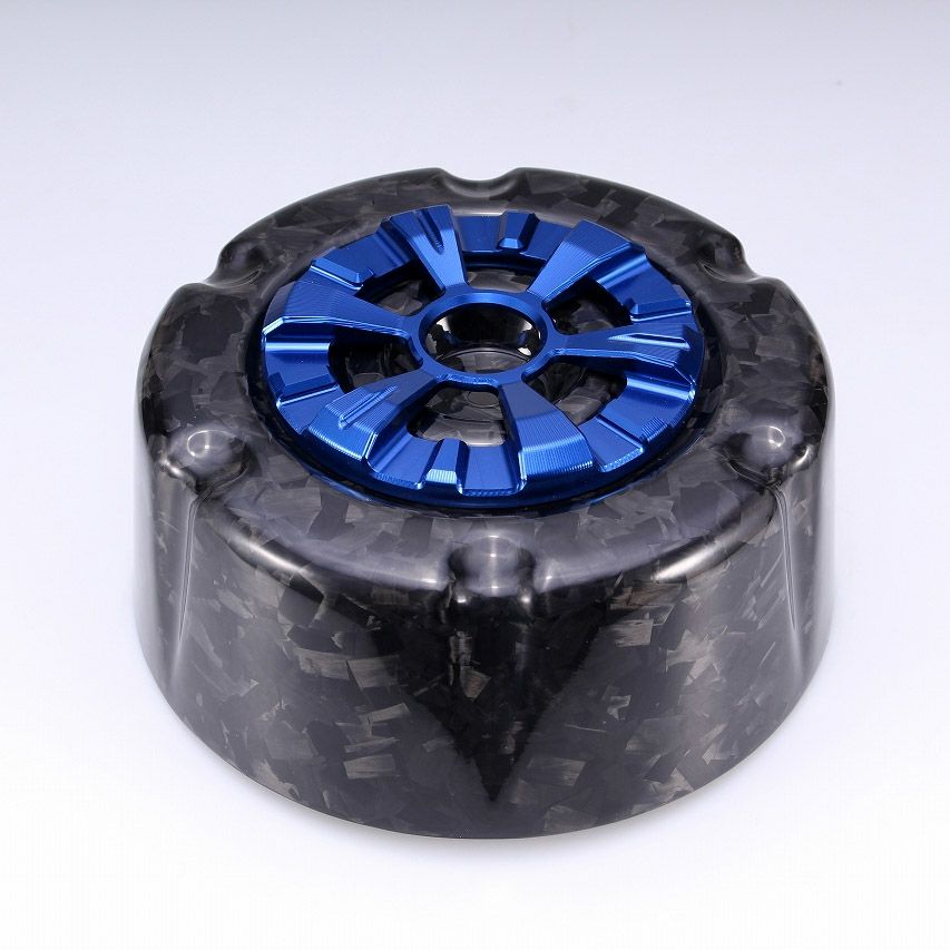 ステルスエアクリーナー用 ドライカーボン・カバー (フォージド/艶消し/ブルー)1
