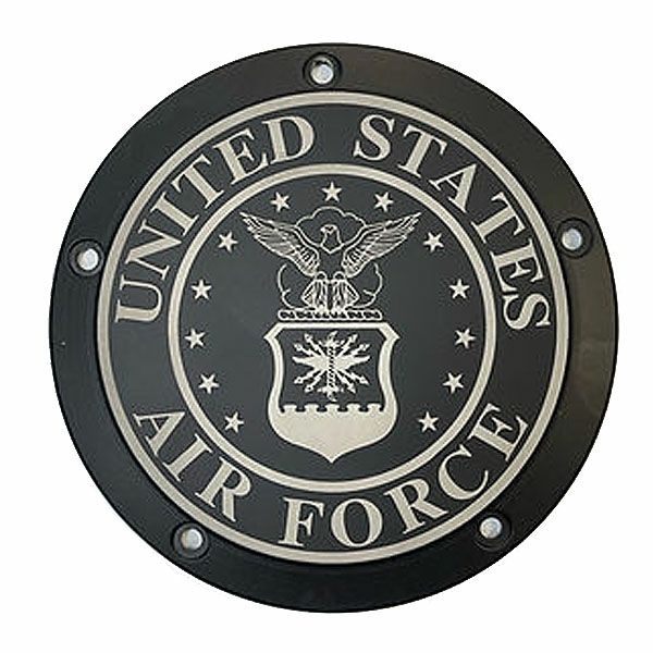 ハーレー ツインカム用 AIR FORCE#1デザイン ダービーカバー フラットブラック VICBAGGERS