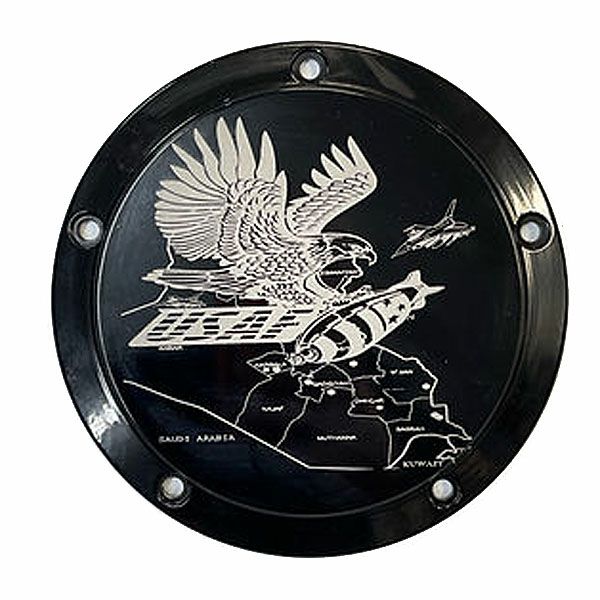 ハーレー ツインカム用 AIR FORCE#3デザイン ダービーカバー フラットブラック VICBAGGERS