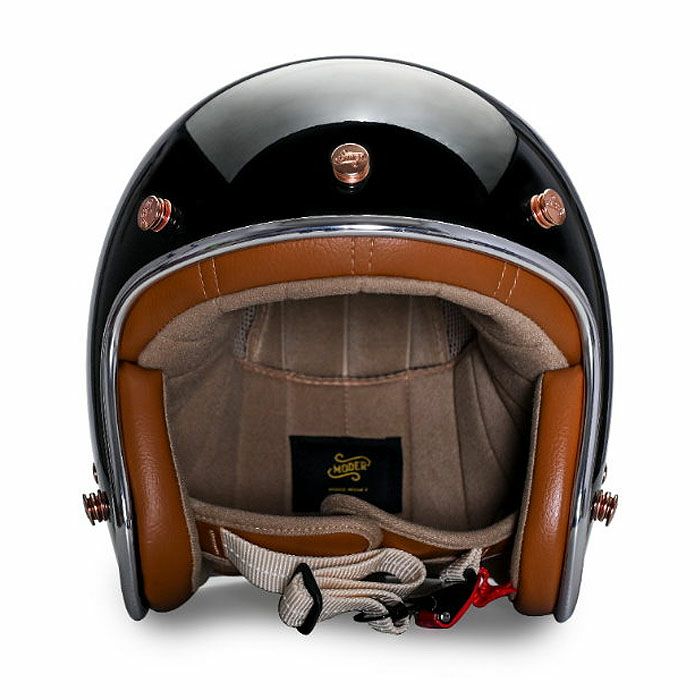 MODER ARONシリーズ ジェットヘルメット ブラック/グレー feture 2