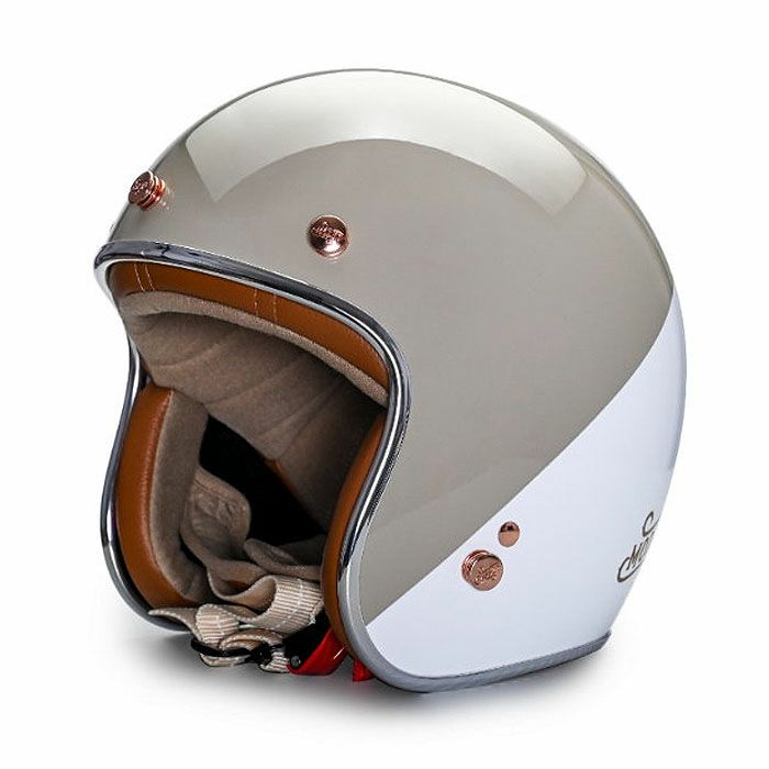 MODER ARONシリーズ ジェットヘルメット ライトミルクティー/ホワイト feture