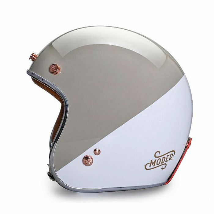 MODER ARONシリーズ ジェットヘルメット ライトミルクティー/ホワイト feture 3