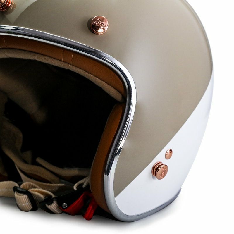 MODER ARONシリーズ ジェットヘルメット ライトミルクティー/ホワイト feture 5