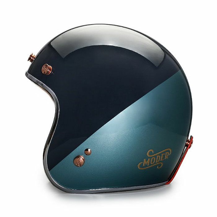 MODER ARONシリーズ ジェットヘルメット グラファイトブルー feture 3