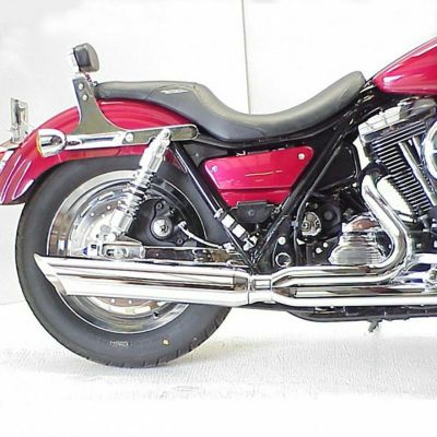 1989～2000 FXR ファットキャット 2-1エキゾーストマフラー (クローム) D&Dエキゾースト