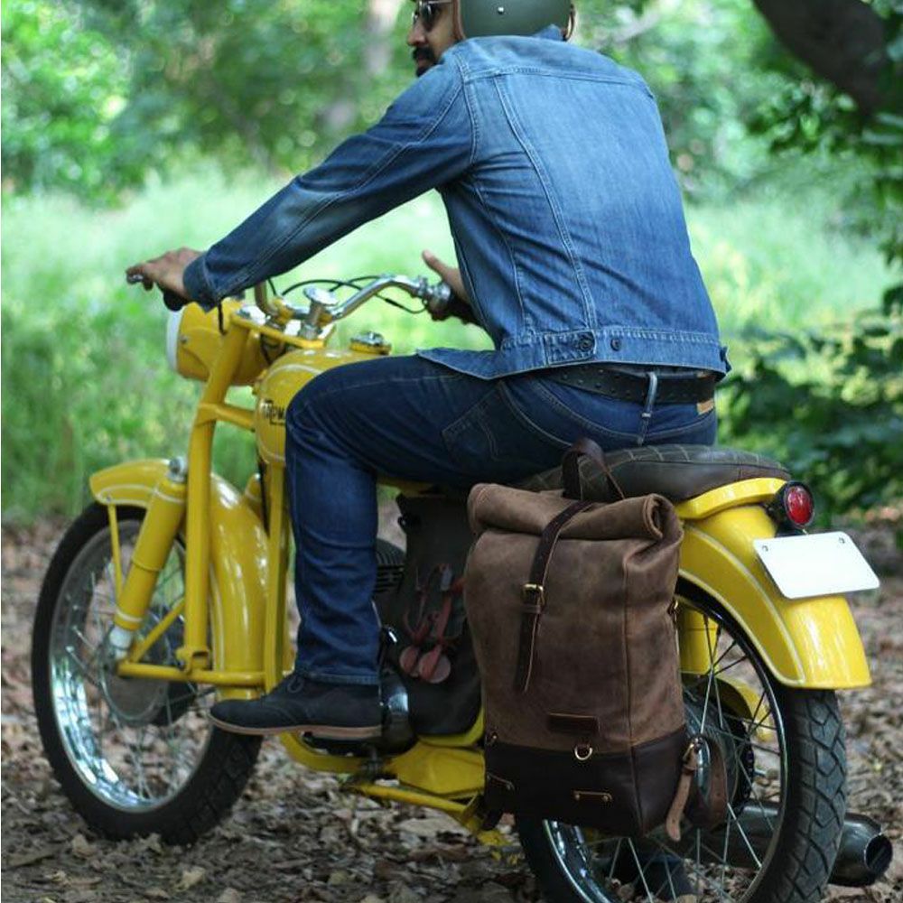  バックパックパニア サドルバッグ タバコブラウン Trip Machine 