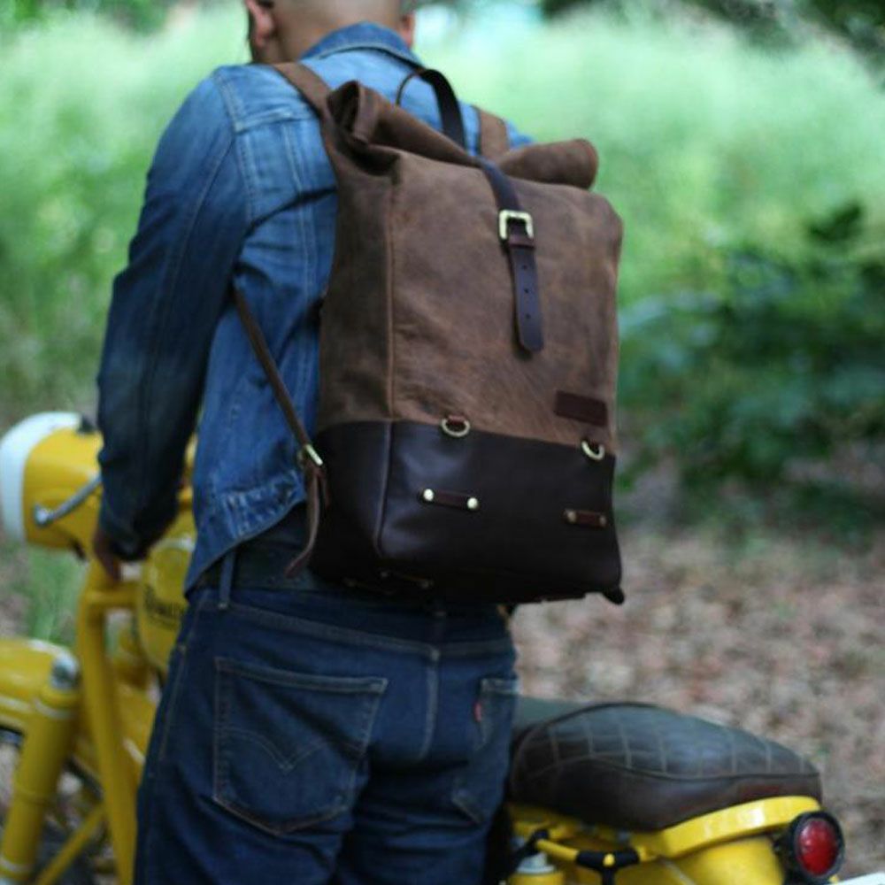  バックパックパニア サドルバッグ タバコブラウン Trip Machine 