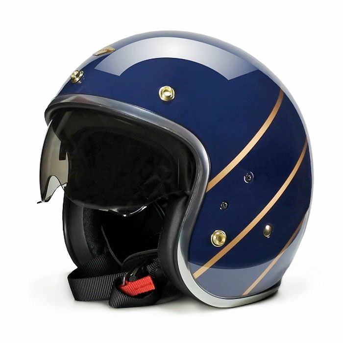 ANDRESシリーズ インナーバイザー ジェットヘルメット ブルー feture