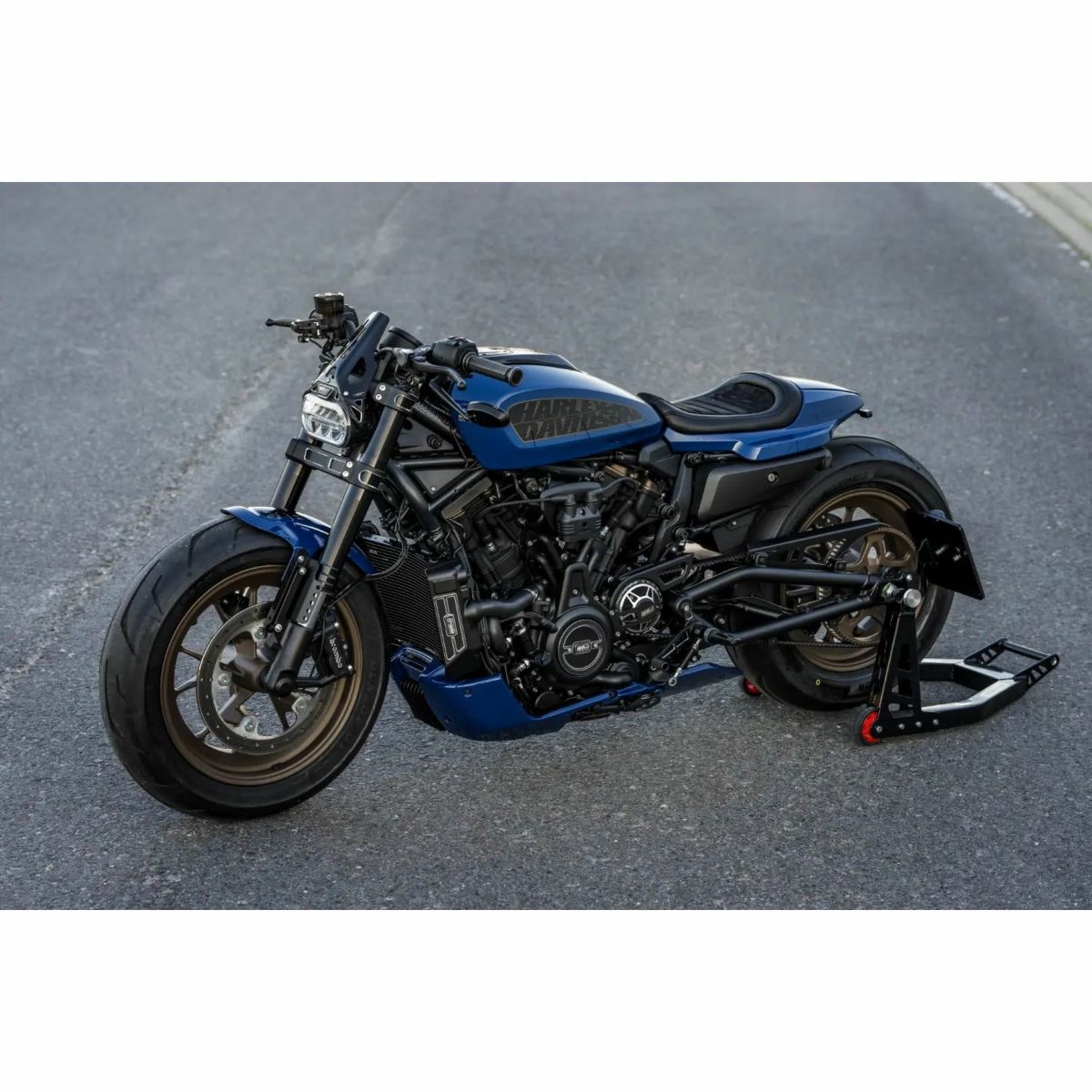 スポーツスターS、ナイトスター フレームカバーセット (ブラック)4