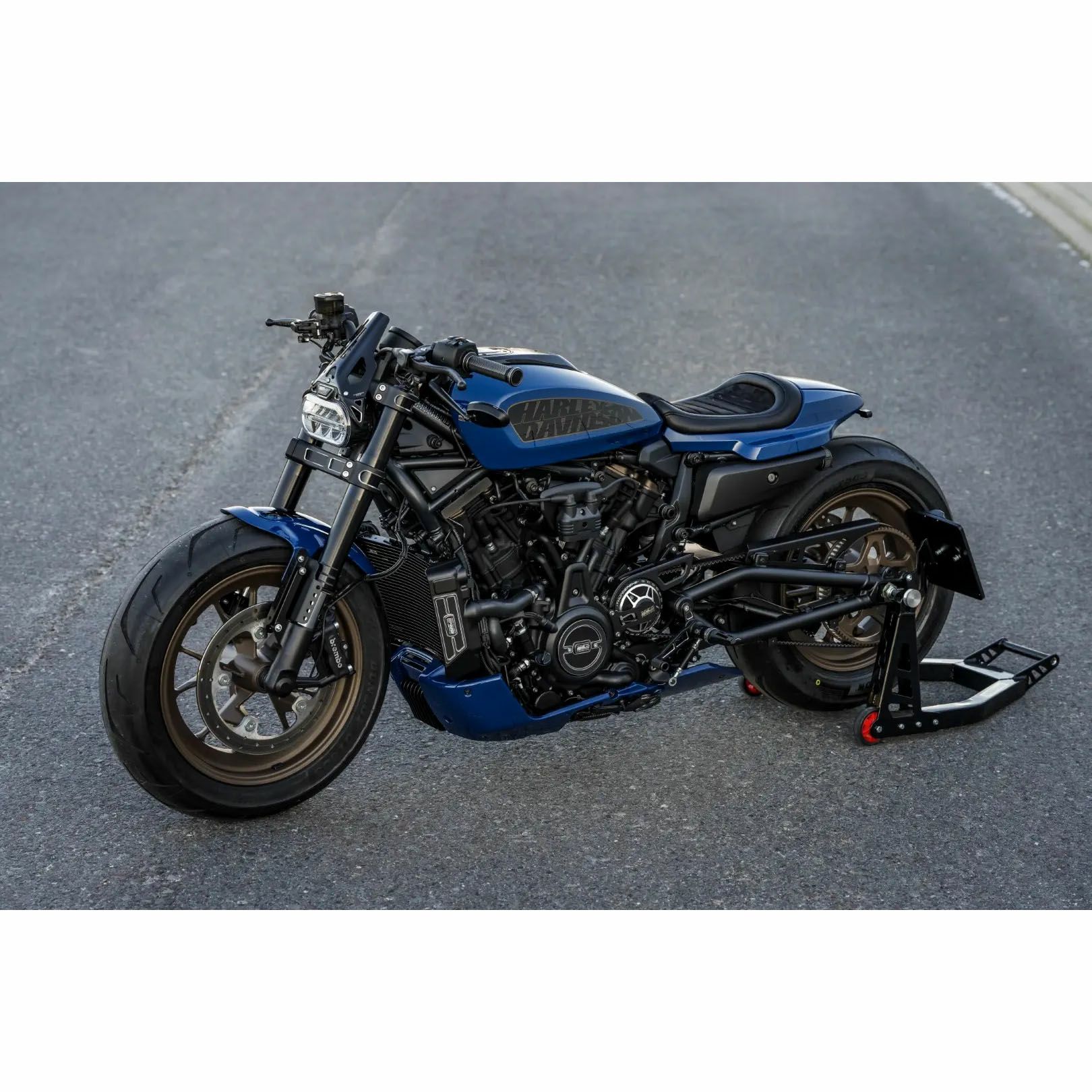 スポーツスターS、ナイトスター フレームカバーセット (ブラック)4