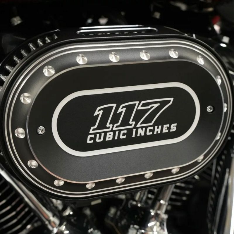  M8 ツーリング、ソフテイル ドリルド117 オーバルエアクリーナーカバー