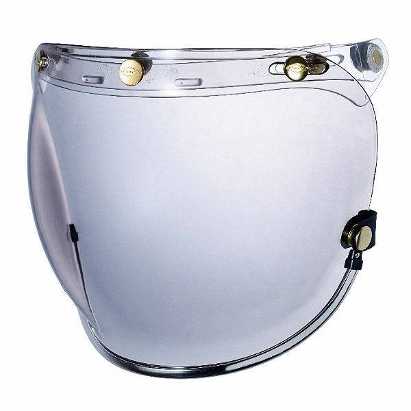 フリップアップ バブルシールド シルバートリム ライトスモーク feture