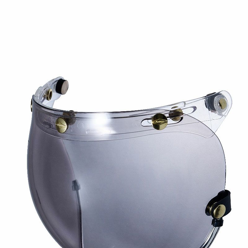 フリップアップ バブルシールド シルバートリム ライトスモーク feture 3