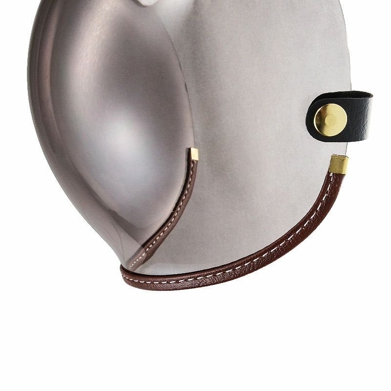 フリップアップ バブルシールド ブラウンレザートリム ライトスモーク feture 4