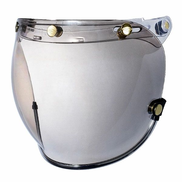 フリップアップ バブルシールド シルバートリム ライトシルバースモーク feture