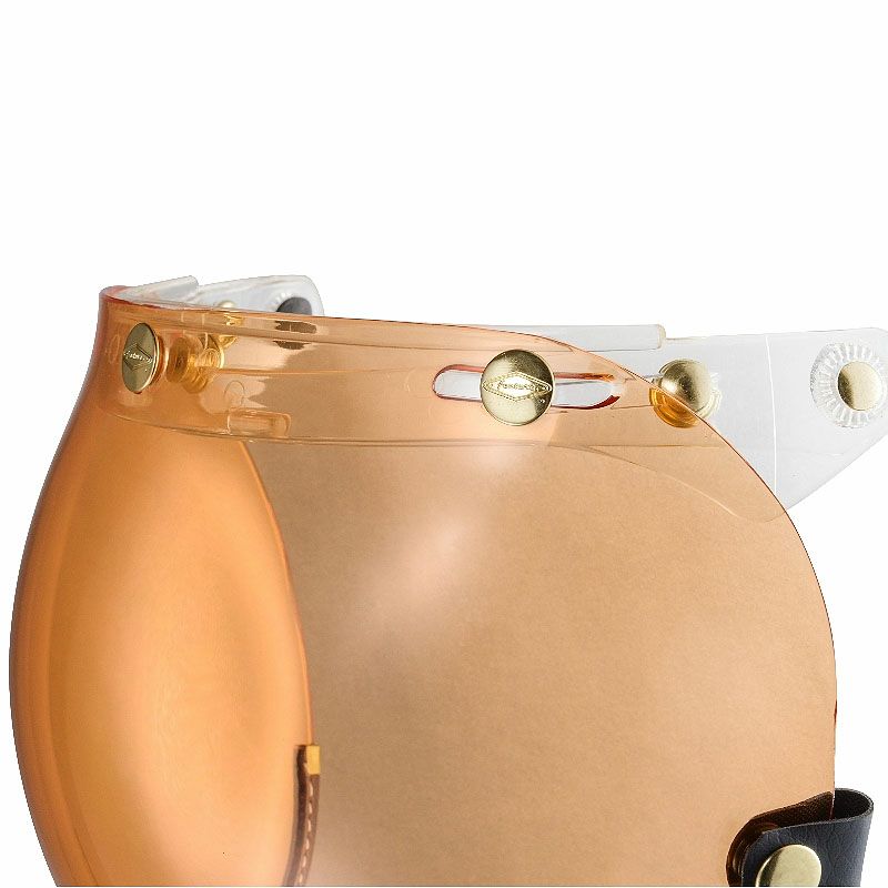 フリップアップ バブルシールド ブラウンレザートリム アンバースモーク feture 3