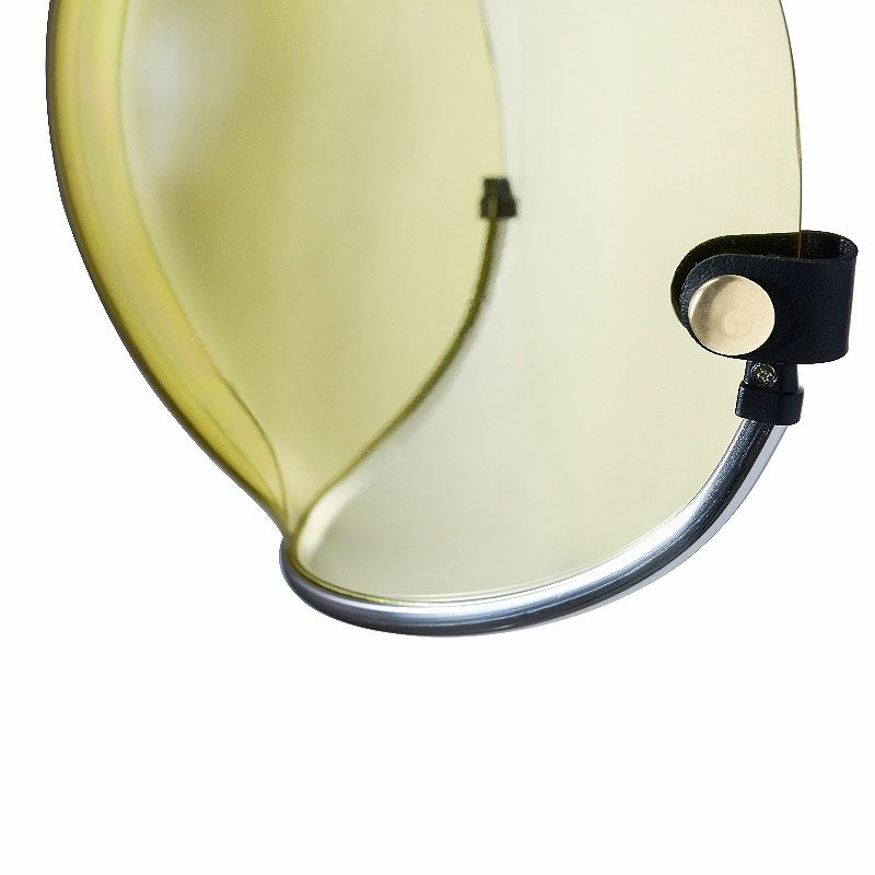 フリップアップ バブルシールド シルバートリム イエロースモーク feture 4