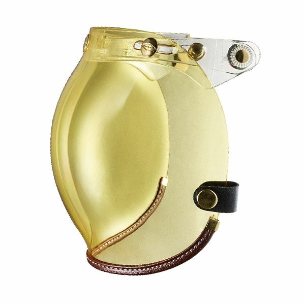 フリップアップ バブルシールド ブラウンレザートリム イエロースモーク feture 2