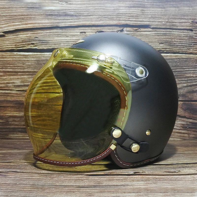 フリップアップ バブルシールド ブラウンレザートリム イエロースモーク feture 5