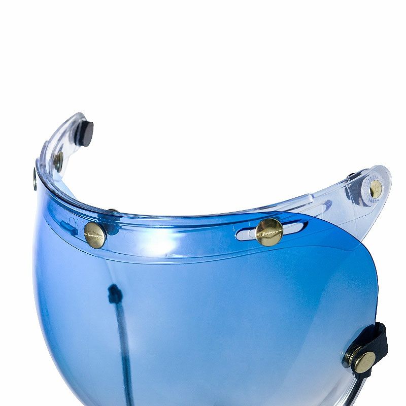 フリップアップ バブルシールド シルバートリム グラデーションブルースモーク feture 3