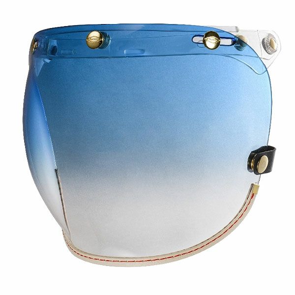 フリップアップ バブルシールド ミルキーレザートリム グラデーションブルースモーク feture