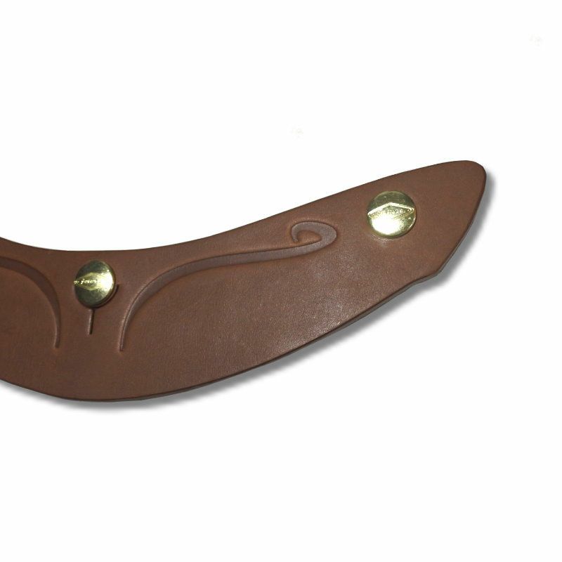 ACE エクストリームショート レザーバイザー コーヒーカラー feture 2