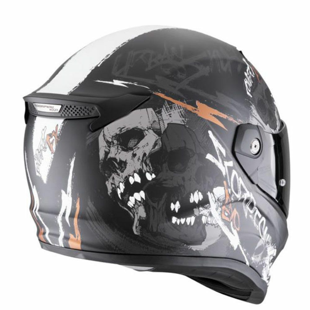  Covert FX ヘルメット スカルズ マットブラック/グレー/ゴールド SCORPION 