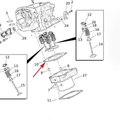 パンアメリカ、スポーツスターS シリンダーヘッドガスケットセット1