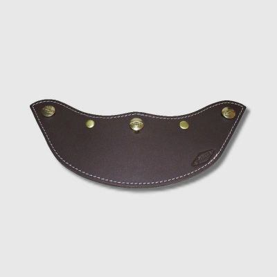 【SALE】SUPREMUS ハンドメイド ショート レザーバイザー コーヒーカラー feture