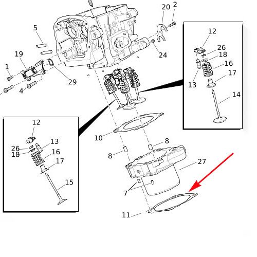 パンアメリカ、スポーツスターS、ナイトスター シリンダーベースガスケットセット1