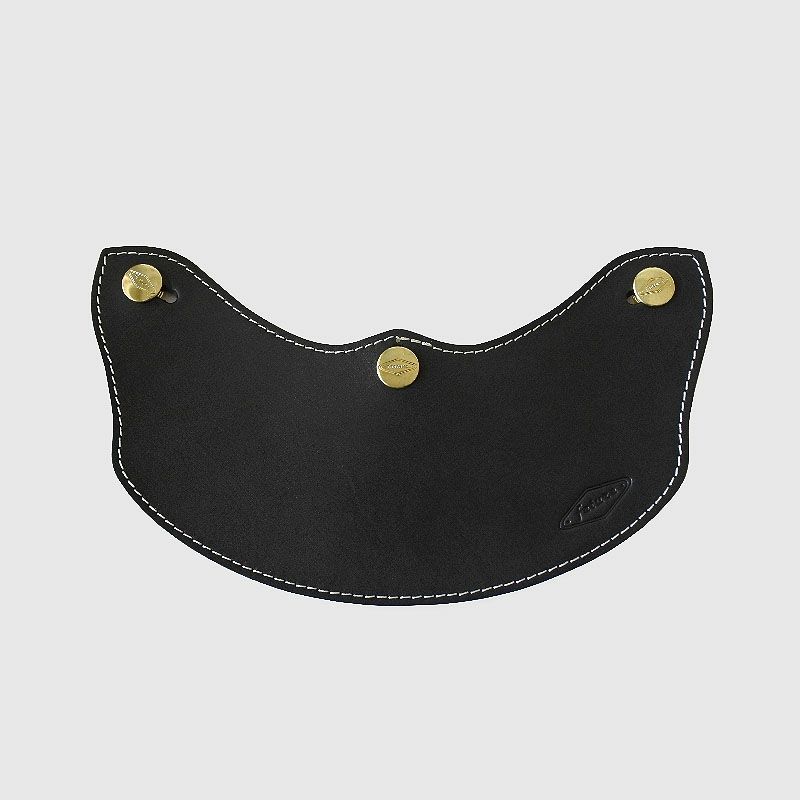 SUPREMUS ハンドメイド ロング レザーバイザー ブラック feture