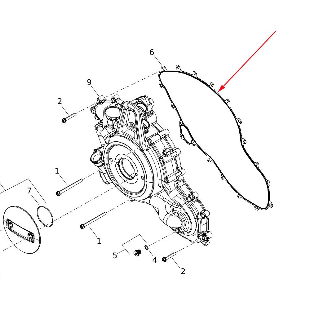 パンアメリカ、スポーツスターS、ナイトスター クーラントマニホールドカバーガスケット1